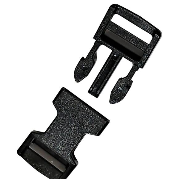 10pk Black 5/8" Curved Side-Release Buckles – Quick-Clip for Paracord & Webbing - Picture 4 of 6